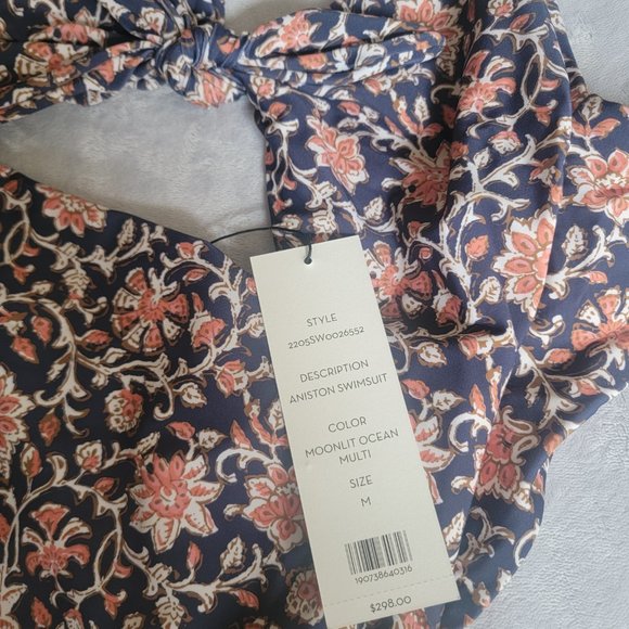 NWT Veronica Beard Aniston Cutout Swimsuit -- moonlit ocean - Picture 6 of 6